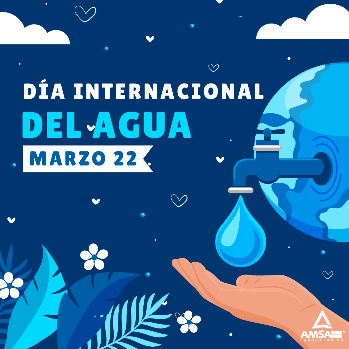 El 22 de marzo se celebra el Día Mundial del Agua con el objetivo de crear conciencia y abordar el cuidado del agua.
No olvides que las pequeñas acciones contribuyen y hacen la diferencia.

#AMSALaboratorios #LaEmpresaDeLosGenéricos #CuidaElAgua
