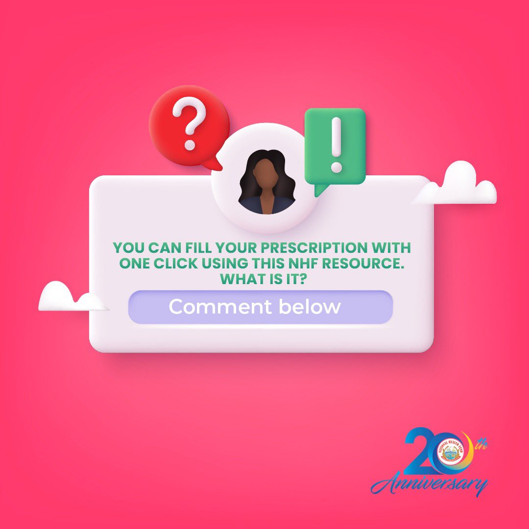 NHFJamaica's tweet photo. Itβs Day 3!! π₯³π€©
For your chance to WIN $1,000 credit, comment below your answer! π
You can fill your prescription using this NHF resource. What am I? π§ Winner will be chosen randomly!
Like, comment & share!
#NHFDrugUpdate #NHF #NationalHealthFund #NHFJamaica https://t.co/92ZVR28DpR