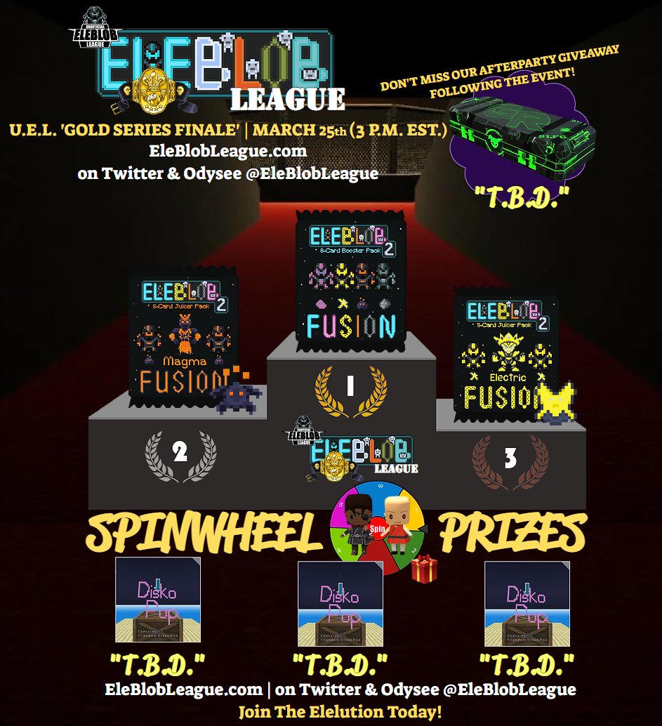EleblobLeague's tweet image. DON&apos;T MISS OUT ON THE ACTION! 👾🏆
SIGN UP FOR THE &apos;U.E.L. GOLD SERIES FINALE&apos;
BEFORE SPOTS RUN OUT!

🏟️ Sat. March 25th | 3pm EST.
INSIDE THE IMMERSYS (CHAMPIONSHIP RING)

😃DOWNLOAD IMMERSYS TODAY!⬇️
immersys.io/game-download/

#EleBlob
#Immersys
#Metaverse
#EleBlobLeague