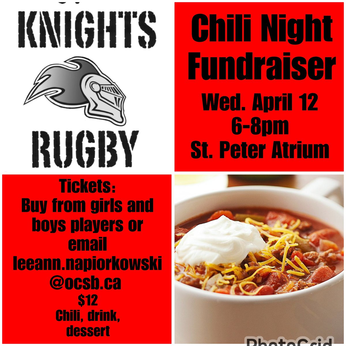 Hey SPK rugby alum and friends - after a 4 year hiatus, CHILI NIGHT IS BACK! Hope to see lots of your faces on April 12!