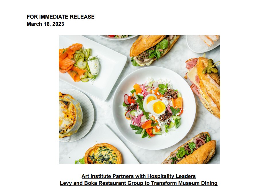 JGL Project Spotlight: Congrats to JGL client Art Institute of Chicago on their new partnership with BOKA Restaurant Group and Levy Restaurants! Team JGL cannot wait to go back to Chicago and see this operation in action! 

levyrestaurants.com/wp-content/upl…