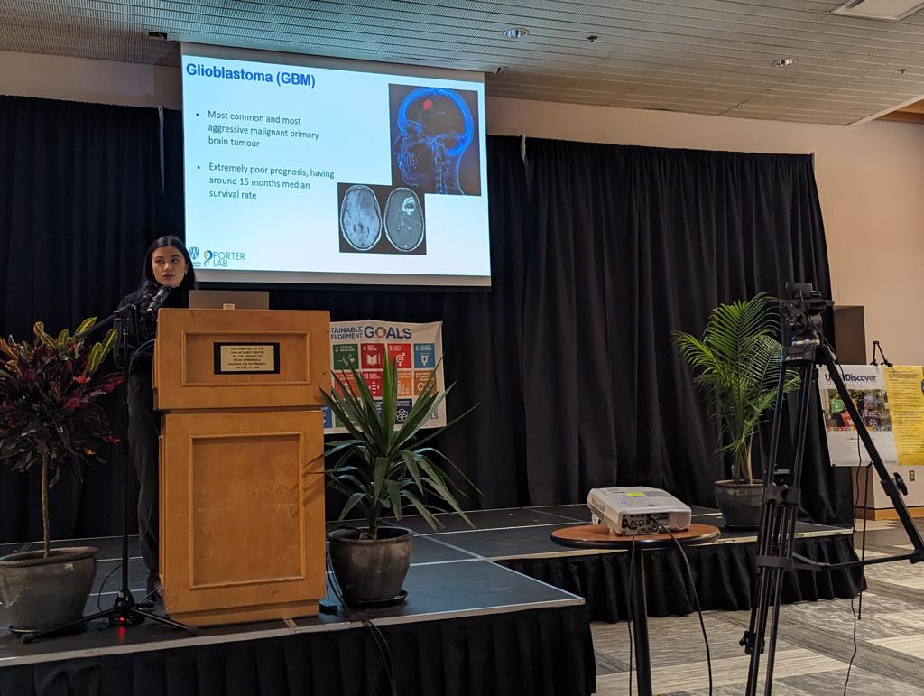 Master's student Alex shined in today's session at the <a href="/uwilldiscover/">UWill Discover</a> conference ✨