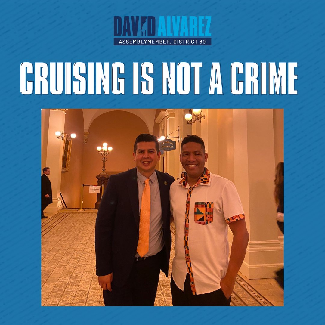 Today, AB 436 – Cruising is Not a Crime, passed through the Assembly Local Government Committee with bipartisan support. Lead witness Marcus Bush, a National City Councilmember, shared his strong support for removing the local ban on cruising. 
#Cruisingisnotacrime #NationalCity