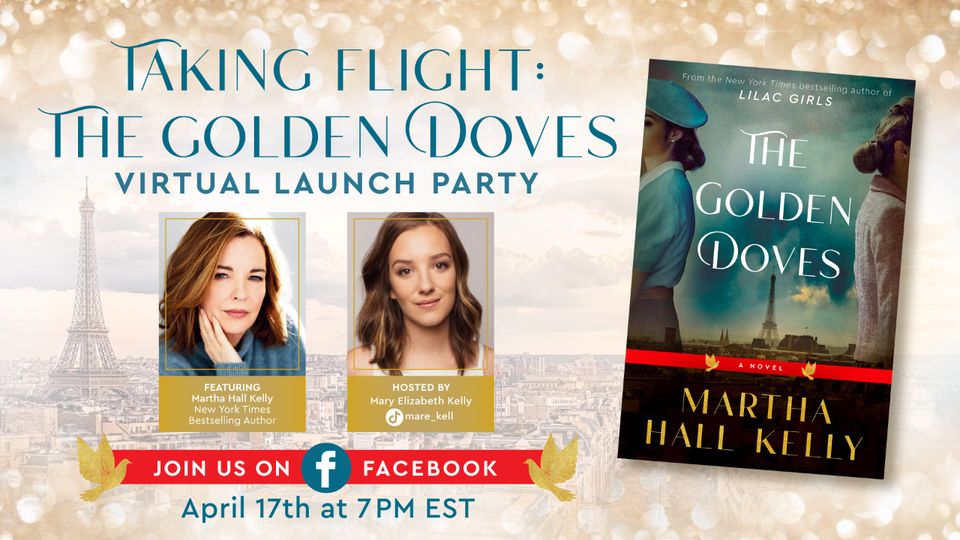 You're invited to join me for Taking Flight: The Golden Doves Virtual Launch Party! My daughter @mare_kell will be co-hosting as we answer your questions live. Can't wait to see you there! 

RSVP now: fb.me/e/5TBS5smOt