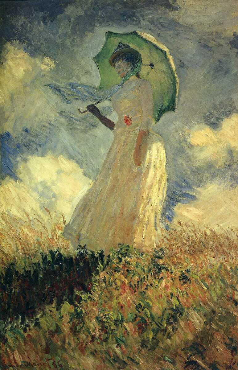 artistmonet's tweet photo. Woman with a Parasol (also known as Study of a Figure Outdoors (Facing Left)), 1886 #claudemonet #impressionism https://t.co/YtTYFsmH6F https://t.co/ps3lSdjkLy