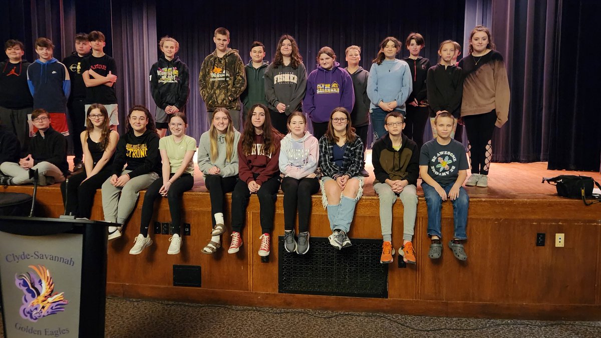 Recognized the effort of these students for our recent fundraiser. We are proud of you! 👏👏👏 <a href="/ClydeSavannah_/">Clyde-Savannah CSD</a>