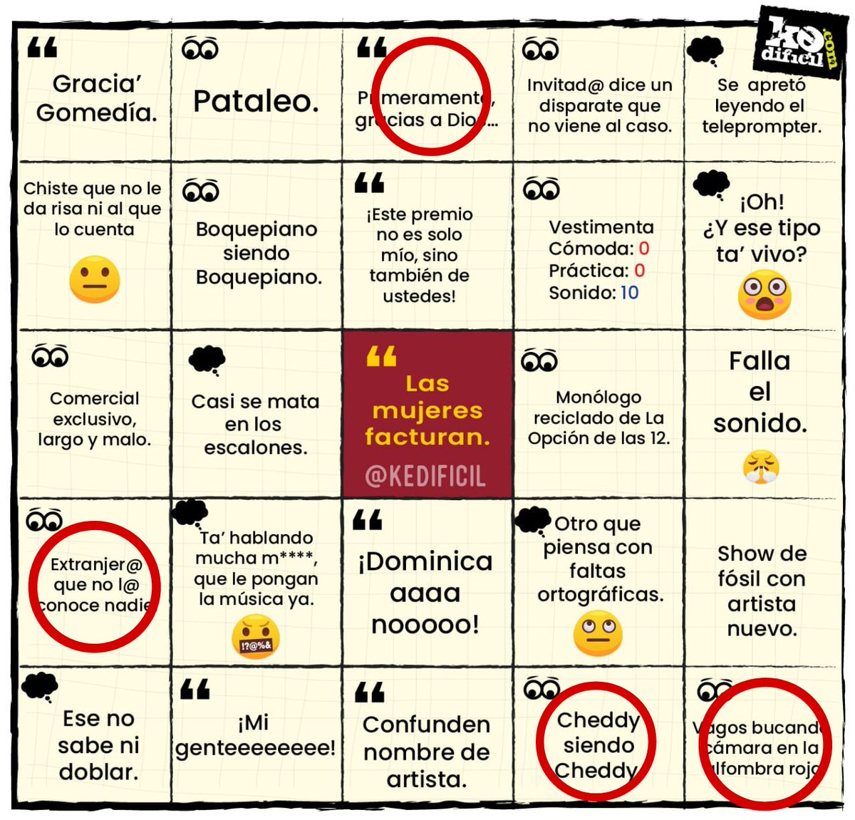 davidmelaza's tweet image. Pero habrá bingo antes de la ceremonia si sigue así #KeDificilSoberano