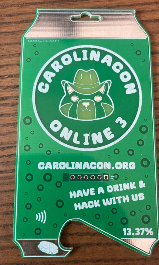 CarolinaCon's tweet photo. Prototype badges have arrived! #CarolinaCon #infosec #badgelife https://t.co/xUALniOkuX