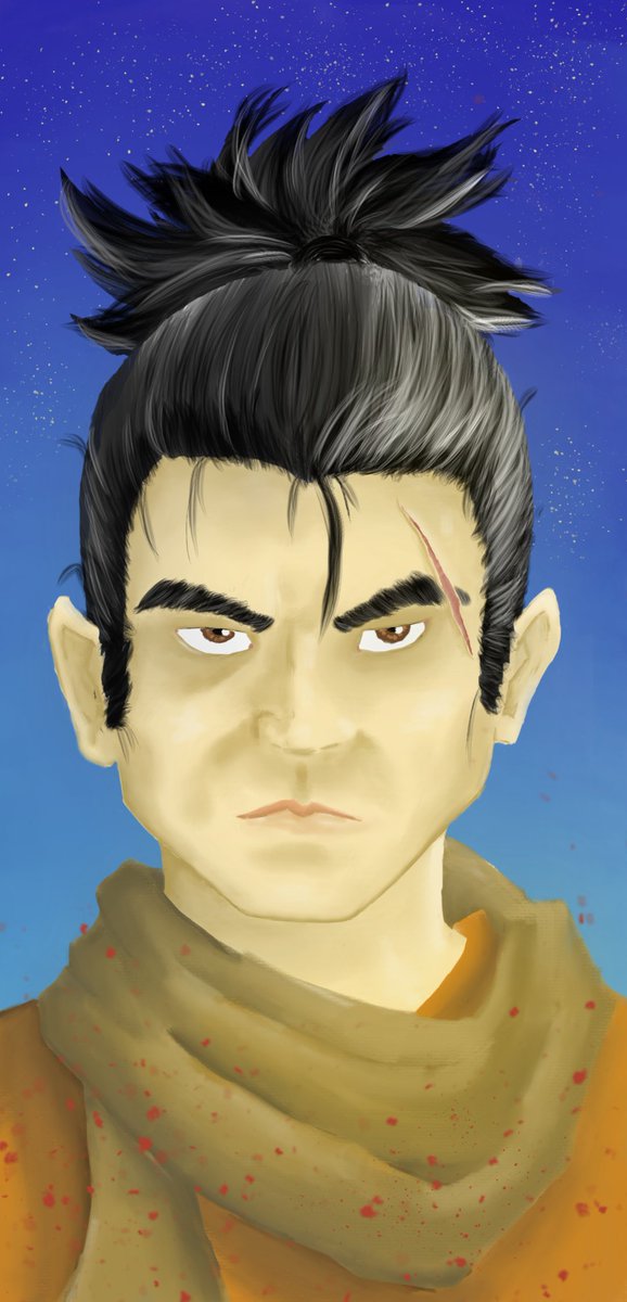 Rhododactylus's tweet photo. I decided to learn how to (digitally) paint and who better than the Wolf to start with? #SEKIRO https://t.co/qMAhWt1lWt