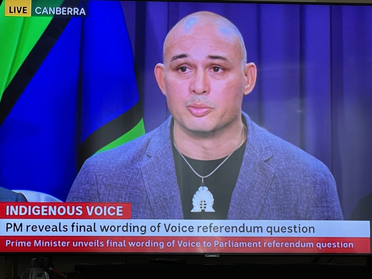 ‘Our youth should be our hope for the future. (This is) a set of words…in its simplicity that gives us a voice.’ @thomasmayo23 ‘Believe in yourselves, believe in us walking together, we want the Australian people to vote “yes.”’ #voicetoparliament #auspol #indigenousvoice
