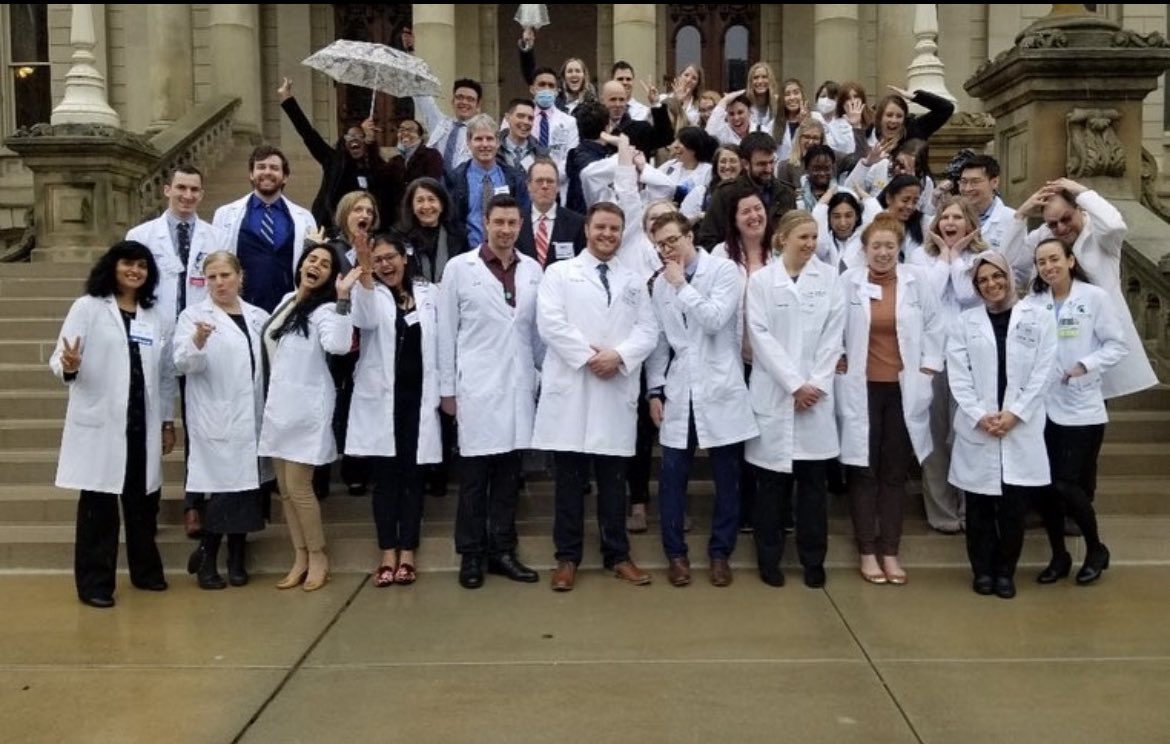 DayaanGhani's tweet photo. Happy #MiFamMedWeek! Itβs been a great few months of rotations with awesome physicians in Flint, spending some time at the capitol in Lansing, advocating for resolutions with a great group in KC, and Iβm excited to see what this year has in store! @MIFamilyDocs @aafp https://t.co/gn7MgjKiHB
