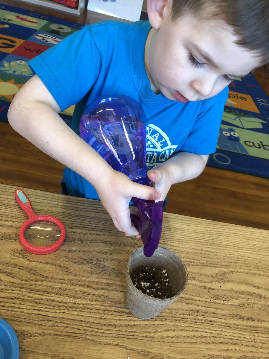 NotreDameNHP's tweet photo. Did you know that all of our Early Childhood classrooms have waist-high planters?  What are we growing? https://t.co/eiRBBkf2YU