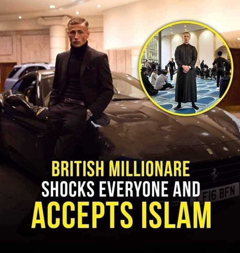 Alfie Best Jr, son of Britians richest traveller and one of the Europe’s richest men has accepted Islam!
Masha’Allah Alhamdulillah☝🏻