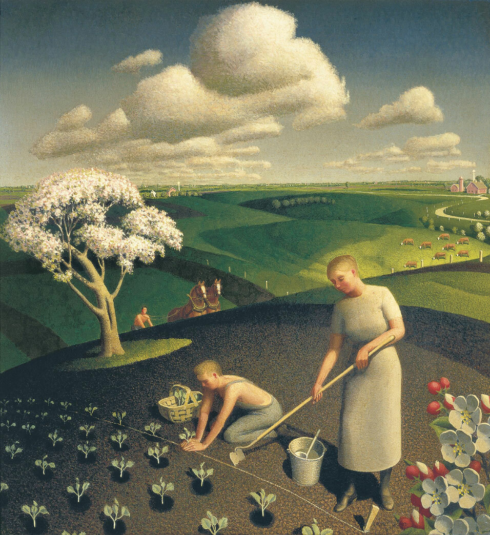 Grant_D_Wood's tweet image. Spring in the Country, 1941 #regionalism #wood wikiart.org/en/grant-wood/…