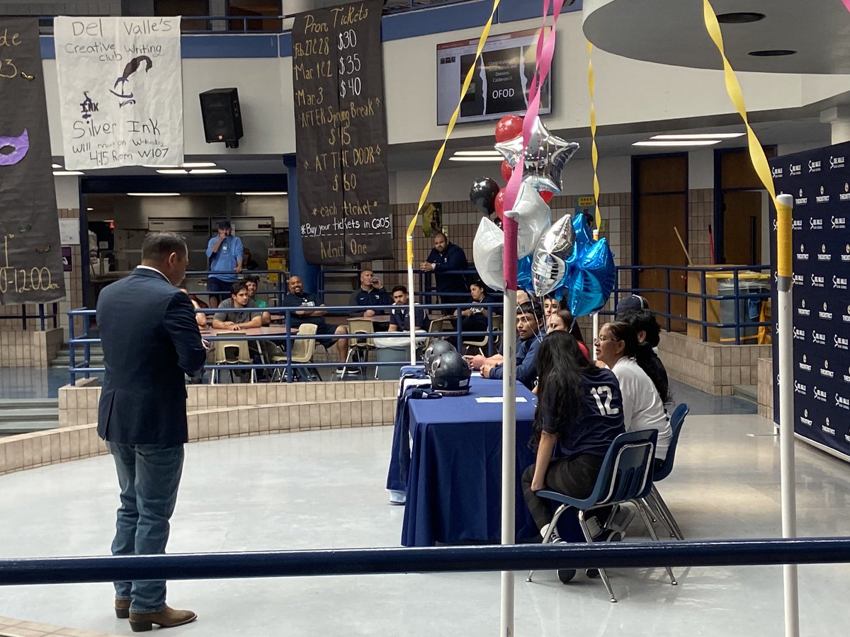 Congratulations to Jesse Ramos and Dominic Calderon! Jesse will be on a full scholarship to play football for Dakota State and Dominic will continue his football career at Sul Ross State University! These gentlemen will represent DV well! <a href="/DVHSYISD/">Del Valle HighSchool</a> @IvanCedilloYISD