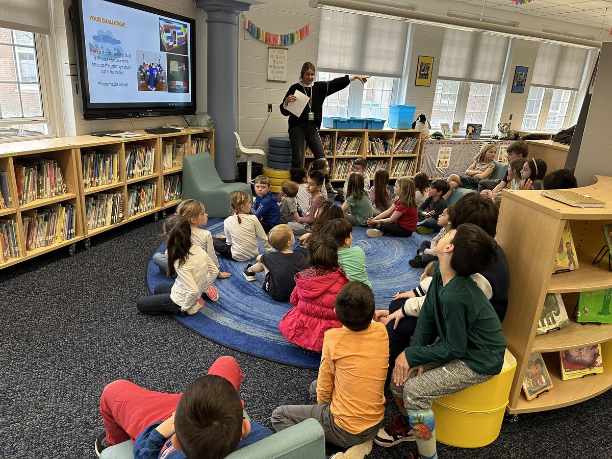 MrsBernalGrade2's tweet photo. It was a great day for Building Buddies in the media center with our Kinder friends. Ss were tasked with a challenge: build a structure to protect their mini figure from a storm that might cause a flood! Ss collaborated and put their critical thinking skills to the test 😍 https://t.co/mAipH6fdam