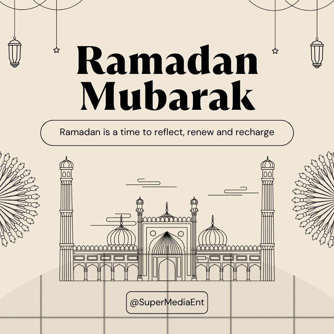 SuperMediaEnt's tweet photo. Ramadan is a time to reflect, renew and recharge.
#RamadanKareem #Ramadan
#RamzanMubarak #Ramzan
#Ramzan2023 #Ramadan2023
β’
#ZohaibGroup #ZohaibWorld #ZohaibSays #SuperMediaEnt https://t.co/nWQNIG4BNU
