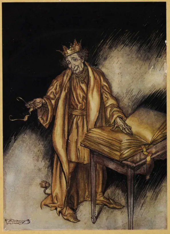 'King Midas' by Arthur Rackham from Nathaniel 's Hawthorne : A Wonder Book

#arthurrackham #rackham #illustration #kingmidas