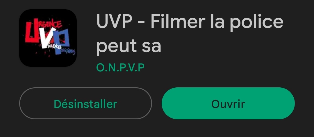 Super_Marabout's tweet photo. !! Merci de RT pour les manifestant·es ⤵️

Téléchargez l'application UVP (Urgence Violences Policières). Elle vous permettra de filmer les violences que vous constaterez et celles-ci seront envoyées ALORS QUE VOUS FILMEZ sur un serveur, protégeant ainsi de la casse et effacement. https://t.co/vnfSXruSlR