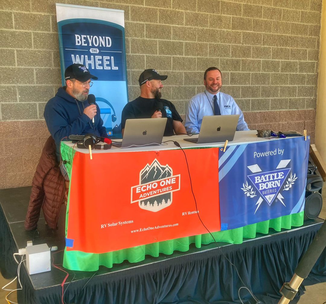 WheelBeyond's tweet photo. Had an amazing time talking to the one and only Chris Smith, FMCA #CEO, at the @fmca_  RV Club convention. A real highlight! #podcast #rvlife https://t.co/U1hZnFrtRP