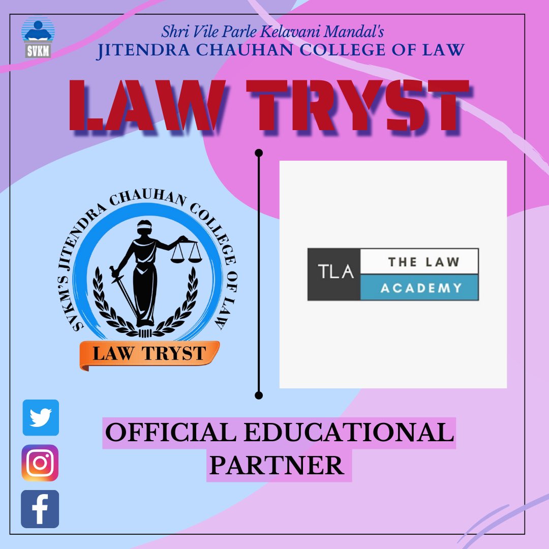 lawtryst's tweet photo. Presenting to you the Educational Partner of LawTryst 2023-The Law Academy📚

The Law Academy is a reputed coaching class in Dahisar. It offers coaching for law students and other courses. With dynamic teaching techniques and talented teachers. https://t.co/GsOpvyaJCJ