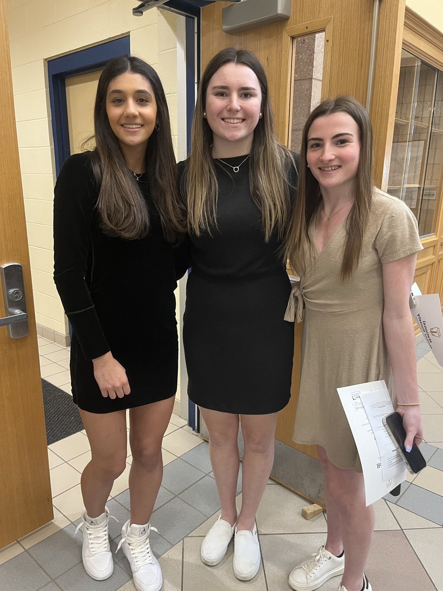 Congrats to our Captains - Alexa, Trish, &amp; Lauren - on their induction into the National Honor Society.