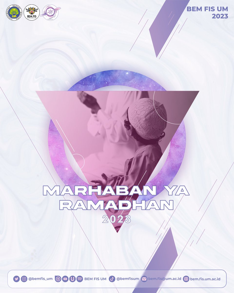 BEMFIS_UM's tweet photo. [MARHABAN YA RAMADHAN 1444 H]
Halo Mahasiswa FIS!
Marhaban Ya Ramadhan 
Marilah kita menyambut kedatangan bulan Ramadhan dengan penuh kegembiraan dan sucikan hati serta pikiran.
Selamat menunaikan ibadah puasa Ramadhan 1444 H.

Info lebih lengkap cek Instagram BEM FIS UM 2023! https://t.co/WAfwioM6KY