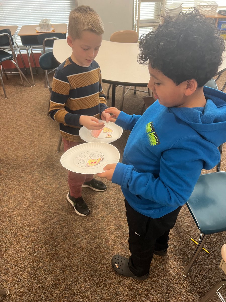 What better way to explore equivalent fractions than with pizza!!🍕 <a href="/TurnerCreekES/">Turner Creek Elementary</a>