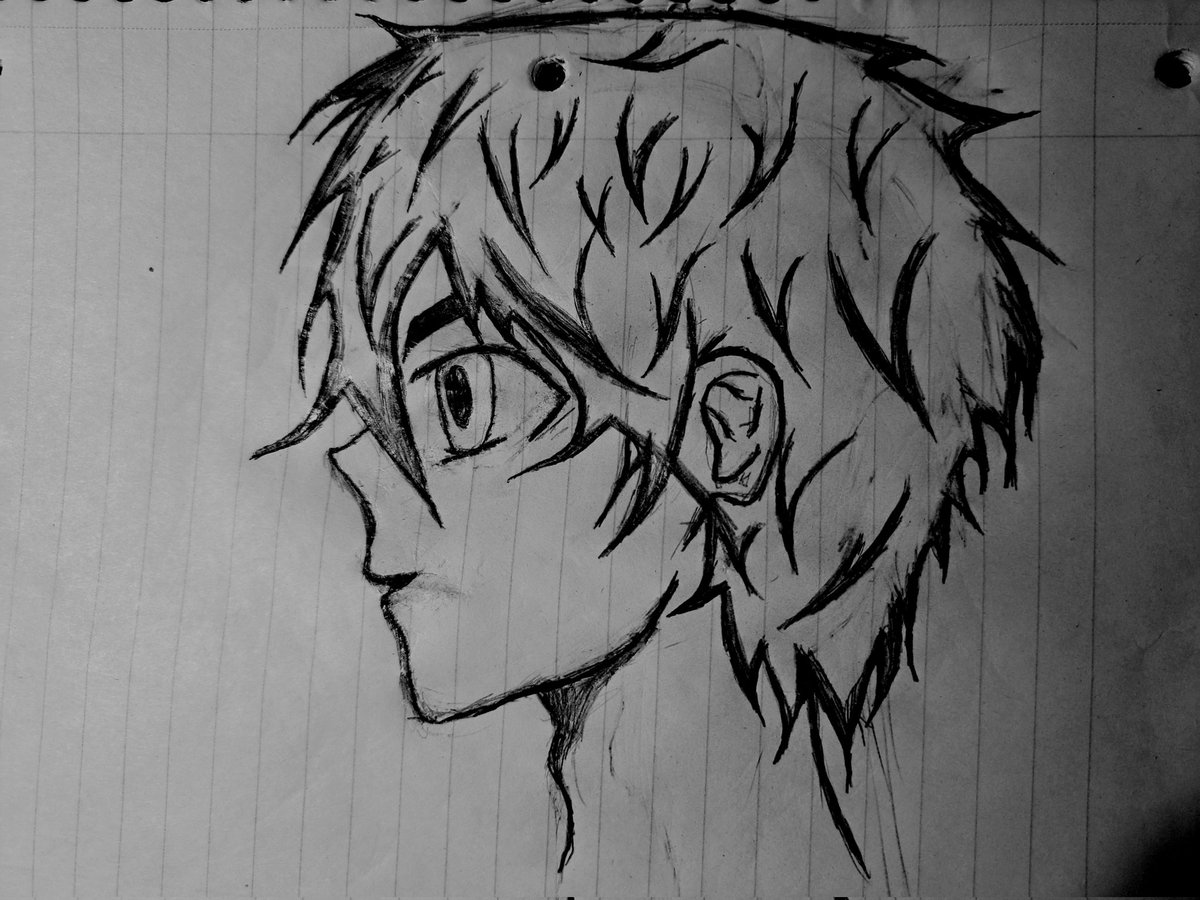 inkyroki's tweet photo. Oc | Cedric ~ 

First side face drawing, pretty satisfied. 

#pencilart #pencildrawing #pendraw #AnimeArt #sideportrait #ocart #OC #beginerartist https://t.co/NHXSBGgvtu
