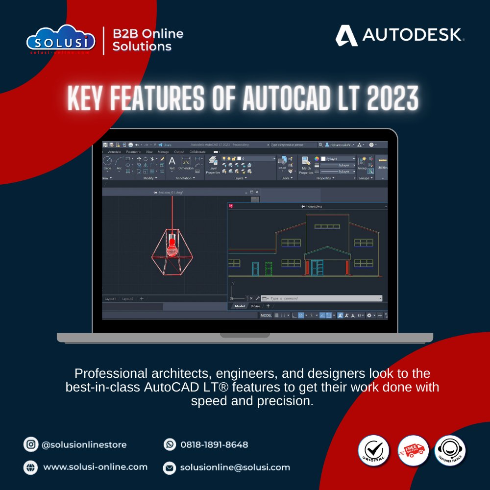 AutoCAD LT 's newest releases allow you to do more with your drawings faster than ever before – and at a price you can afford.

Shop Now: solusi-online.com/product/autoca…

#SketchUp #3D #Cloud #License #Software #SolusiOnlineStore #ITSolution #B2BOnlineStore