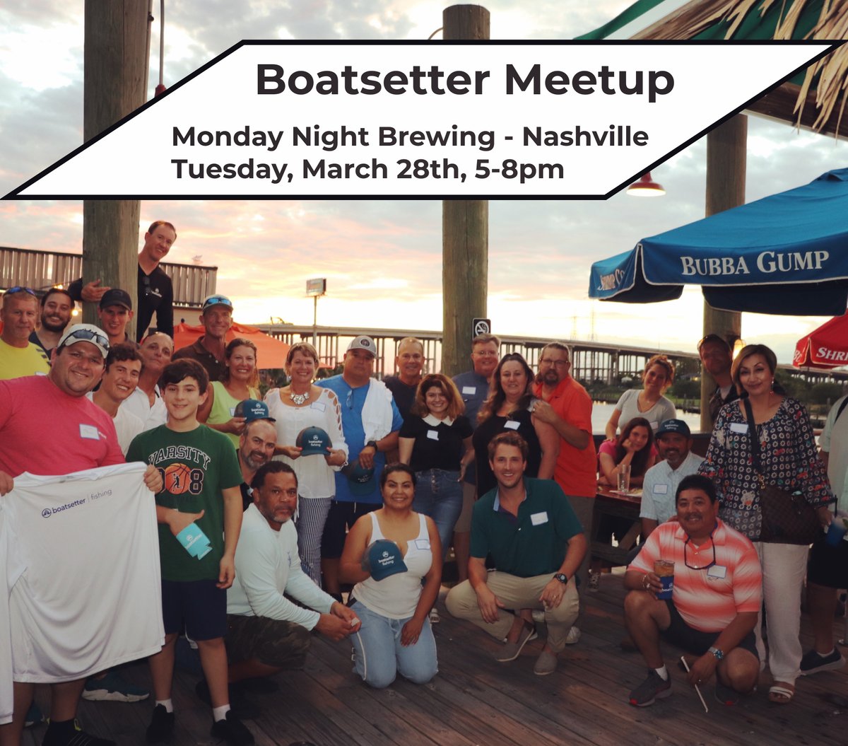 If you or someone you know in the #Nashville area is interested in learning more about Boatsetter, come meet us at <a href="/MondayNight/">Monday Night Brewing</a> Preservation Co.

Tuesday, March 28th, 5 - 8 PM. Free swag + beer 🍻

RSVP here: form.typeform.com/to/CZCQouX3