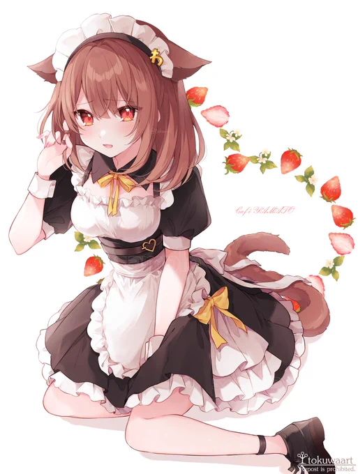 リクエスト頂きましてメイド服の福木とくわさんを書かせて頂きました～!!………えっ!?w#Skeb #とくわ描いとくわ 