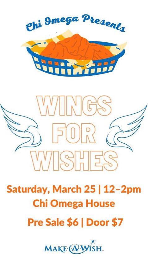 Stop by the Chi O Castle this Saturday and eat some wings! Don’t forget to buy your presale tickets! umn.crowdchange.co/31827