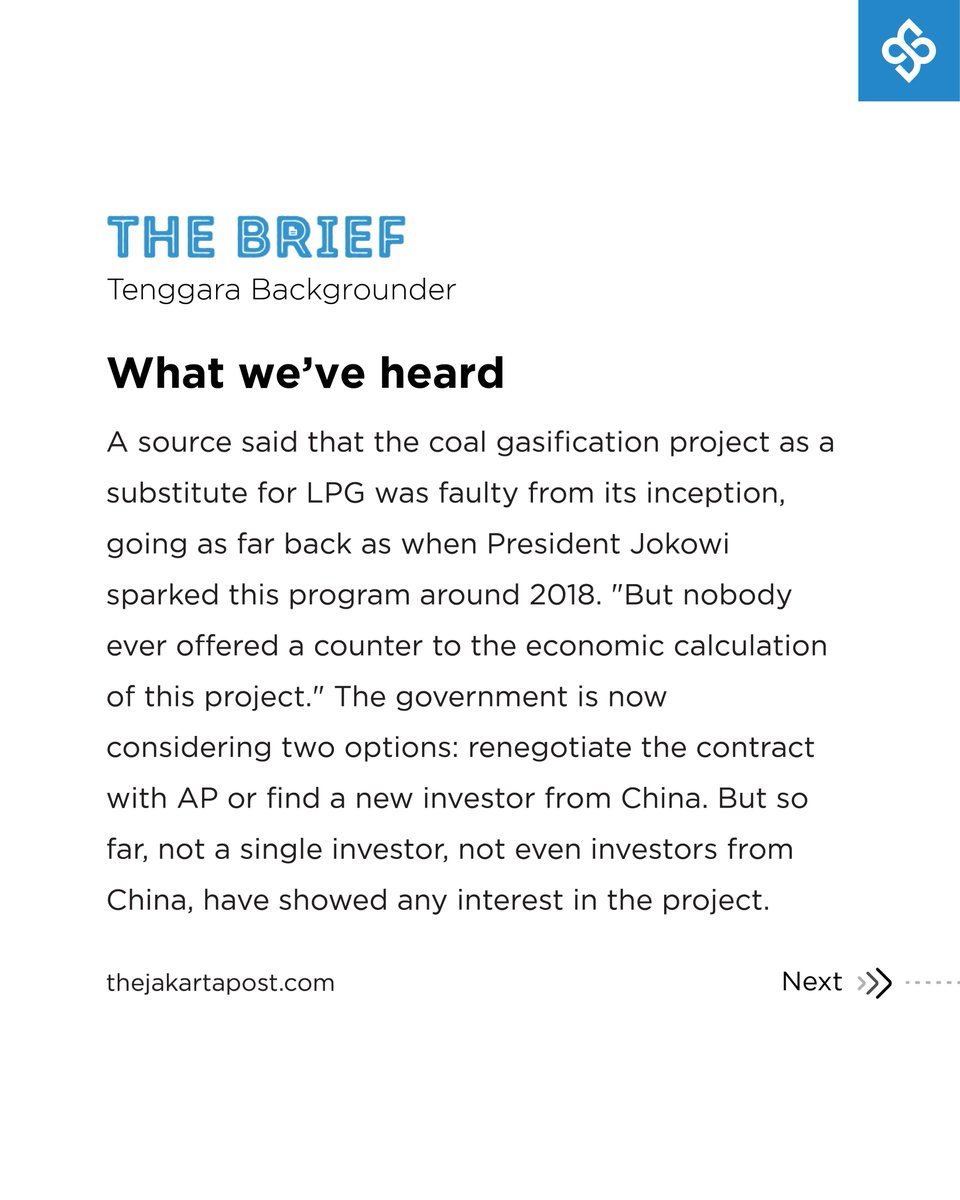 jakpost's tweet photo. Tenggara Backgrounder
Air Products exits RI’s coal downstream projects
(Want to read more? Visit https://t.co/uU2irOYRjJ)
#tenggarabackgrounder #thebrief #DME #PTBA #pertamina #airproducts #downstreaming #PSN https://t.co/VEsfQSB70Q