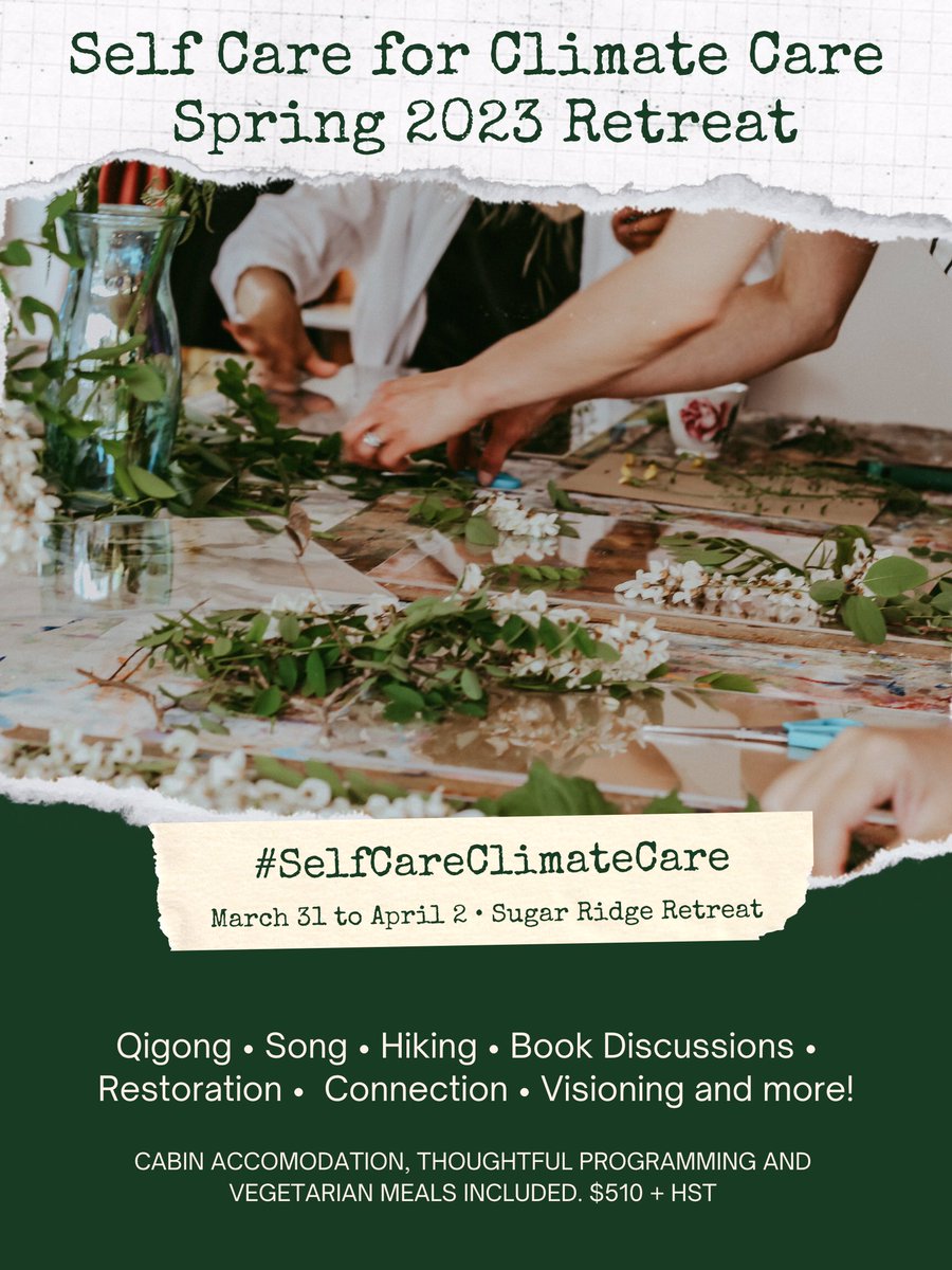 Anyone else feeling overwhelmed by the #IPCC’s Sixth (and final) Assessment Report on Climate Change? Could you use a #SelfCare for #Climate Care retreat? Me too. We have a few spots left. Join us.

Details and registration: lnkd.in/gHy94R-8