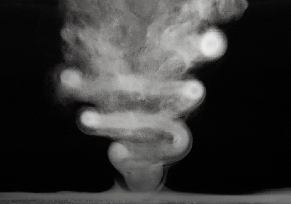 An awesome helical vortex happening at ground level.