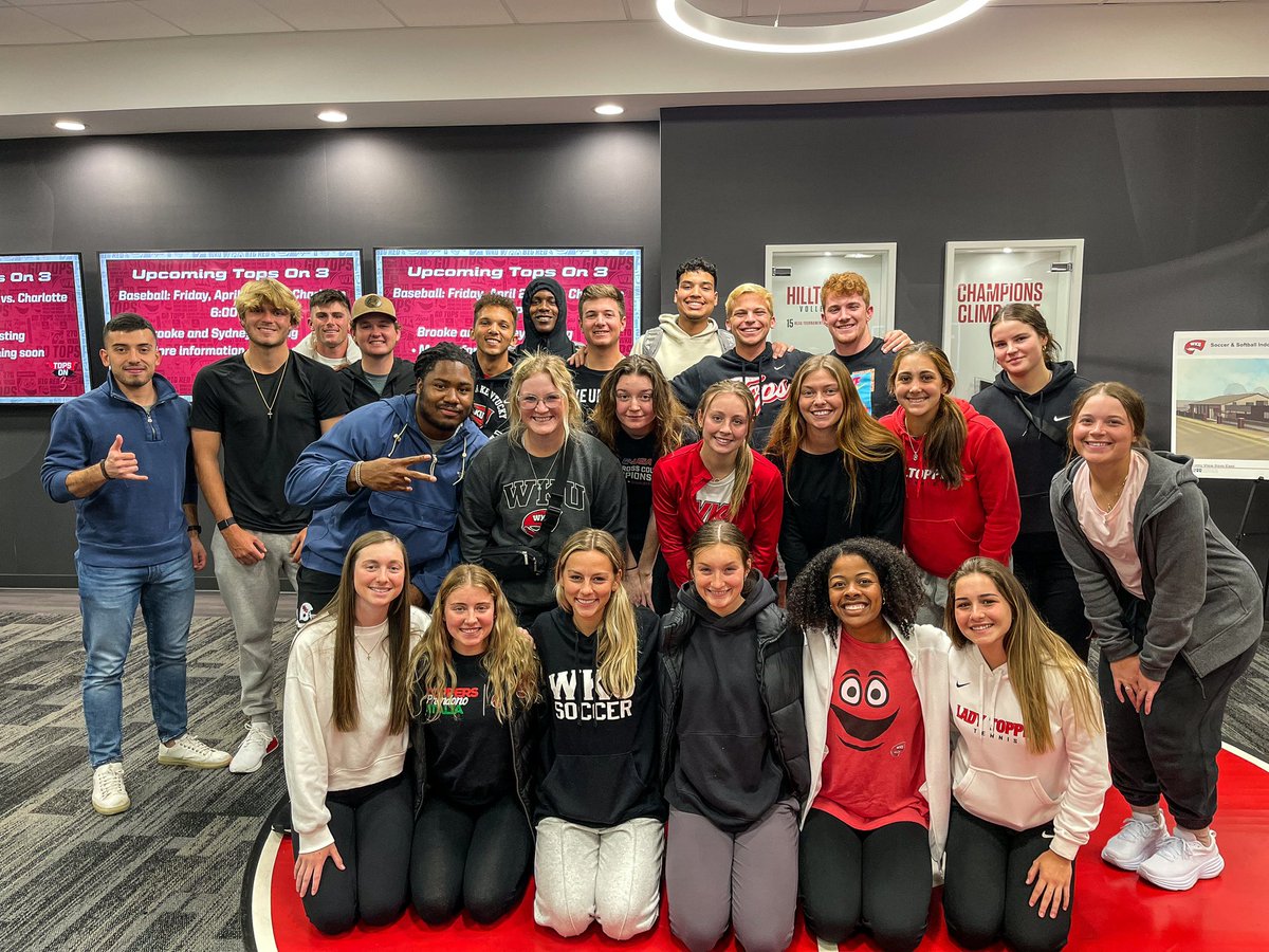 We hosted a big SAAC Meeting tonight as we discussed major upcoming events with the Tops Are More Mental Health Town Hall, Dance Big Red, and the four upcoming #TopsOn3 Events for @WKUTrackField , <a href="/WKUTennis/">WKU Tennis</a> , <a href="/WKU_Baseball/">WKU Baseball</a> , <a href="/WKUSoftball/">WKU Softball</a> 🔴⚪️
#GoTops