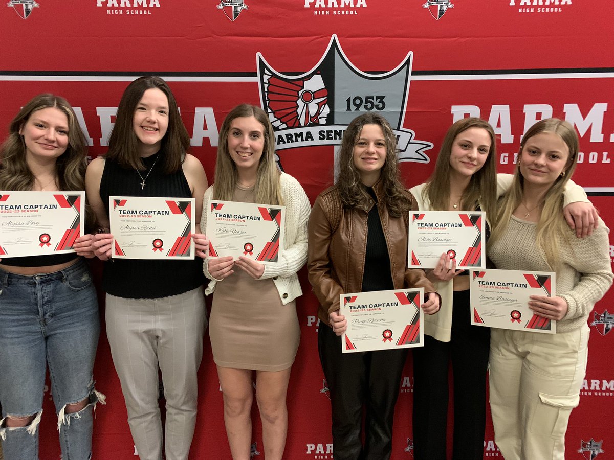 PSHgirlsBball's tweet photo. Thank you to our Captains for the 2022-23 Season! #GoParma https://t.co/0Pc57PeFKT