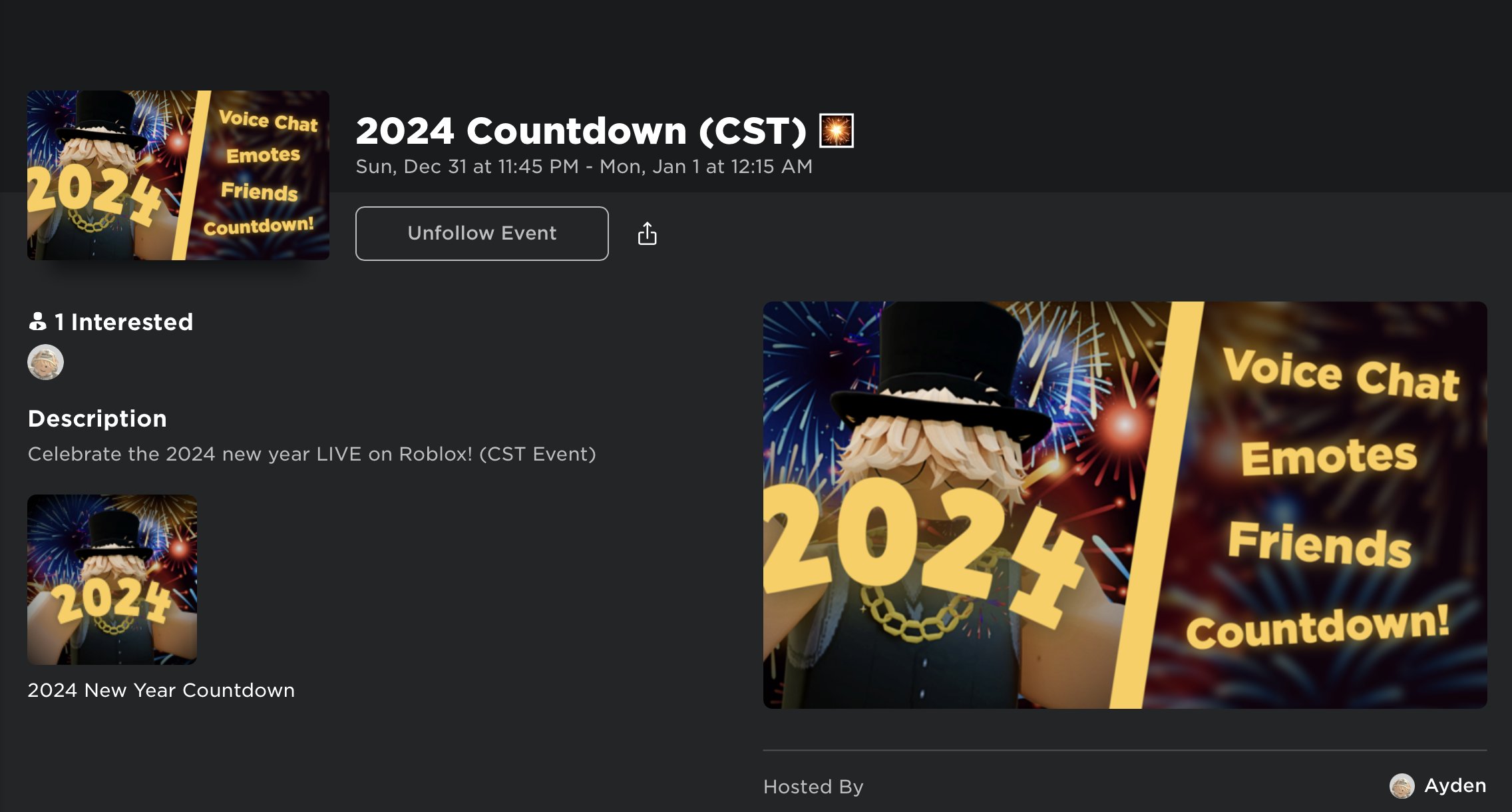 Roblox 2024 Countdown (@robloxnewyears) / X