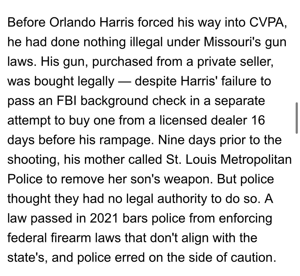 LauraAnnSTL's tweet photo. In presenting his anti-red flag bill (#HB701), Rep @LBillHardwick states that guns should never be taken before a crime is committed. Last Oct, a mother pleaded with law enforcement to take her son’s guns b/c he was a danger. They couldn’t due to lack of red flag law. https://t.co/5izzCwVcl2