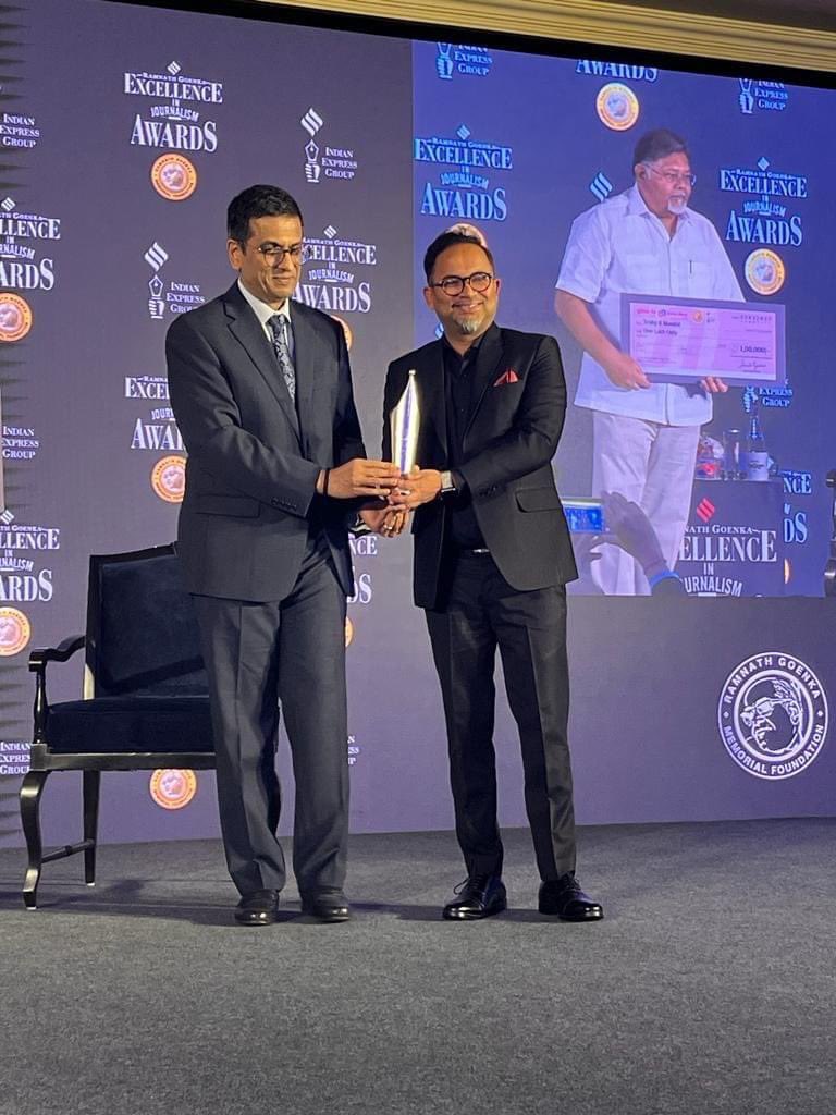 Many Congratulations @tridipkmandal Sir for receiving the #RamnathGoenka Excellence in Journalism Award in the category 'Uncovering India Invisible (Broadcast)', for your story 'Diaries From the Detention Camps of Assam'. It’s an honour to be able to work under your guidance.