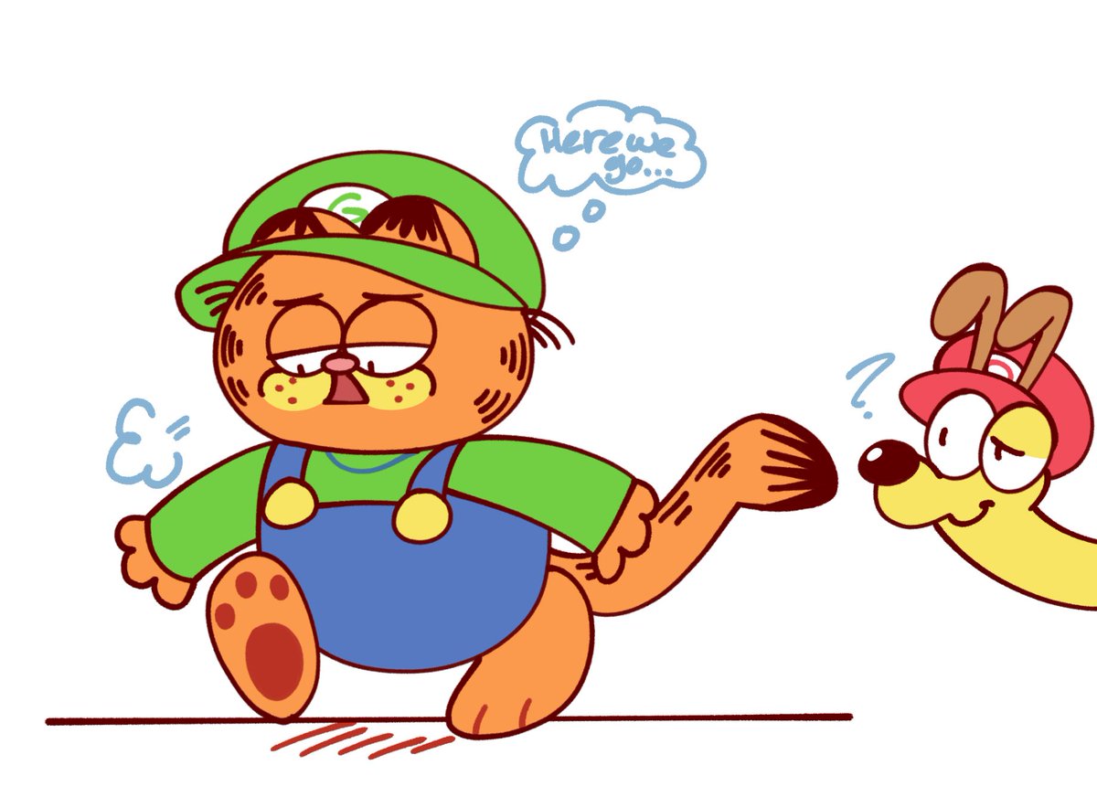 slushietheslime's tweet photo. Itsa me, Garfield https://t.co/oxea8aksbW