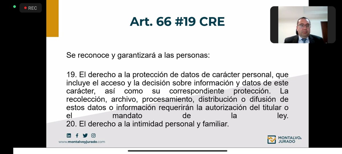 CenescapEcuador's tweet photo. EXPOSICIÓN DEL DR. HUGO MONTALVO

TEMA: ACCIÓN DE HABEAS DATA (DESARROLLO JURISPRUDENCIAL DE LA GARANTÍA)
@derechoecuador @lahoraecuador @lahoraecuador @uhemisferios @CCemepa @CevallosLib @CenescapEcuador https://t.co/4jviCPbdQm