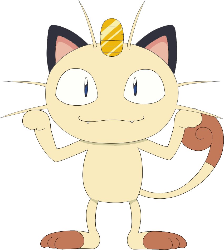 meowth no humans pokemon (creature) solo fangs white background fangs out simple background  illustration images