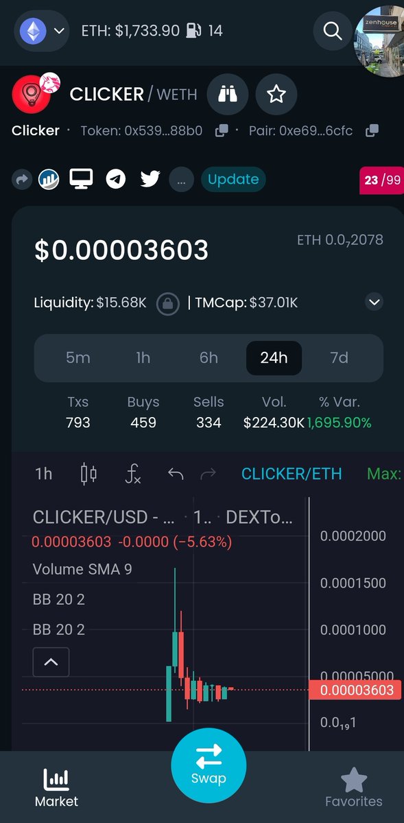 cryptofreedom68's tweet photo. Getting this price of $CLICKER is a bless. See the msg from Dev:

We will launch Decentralized Perpetual Exchange in the next few hours, along with a partnership with COLLAR! Applied form for Shibarium and so please hodl and work together with us to take the project further. 🔥 https://t.co/WkEp6mMV9X