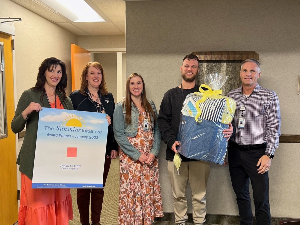 Congrats to our amazing Chase! He was nominated for the Sunshine Award by fellow employees who wrote, "Chase is always a team player and comes to work every day with a great attitude and jumps in to help others when needed." We agree!