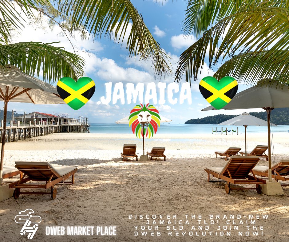 dwebmarketplace's tweet photo. 🚀 Introducing the HNS .jamaica TLD! Secure your unique SLD today &amp; showcase your Jamaican pride! 🇯🇲 #MyJamaicaDomain https://t.co/D7xqjYIvF9