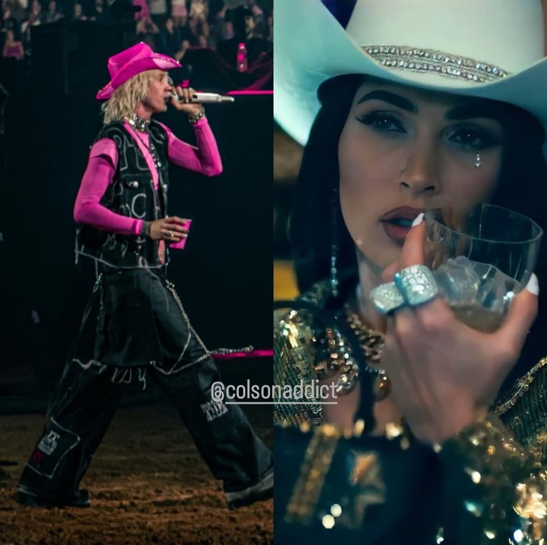 hoteldiablo_xx's tweet photo. Colson Cowboy & Cowgirl Megan
@machinegunkelly @meganfox #cowboy #cowgirl #RODEOHOUSTON #mgk #colsonbaker #machinegunkelly #mrpink #theblondedon #meganfox #mrspink #iamagod #jennifersbody #subservience #johnnyandclyde #est19xx #est4life #lifeinpink #mainstreamsellout #undnlaqr https://t.co/ddTJB980cE