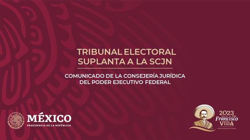 La Consejería Jurídica de <a href="/lopezobrador_/">Andrés Manuel</a> no entiende de cuestiones jurídicas.

El <a href="/TEPJF_informa/">Tribunal Electoral del PJF</a> no suplantó a la <a href="/SCJN/">Suprema Corte</a>.

El TEPJF puede inaplicar normas electorales inconstitucionales —como el nefasto transitorio que destituyó a Edmundo Jacobo—.

Qué boletín tan patético.