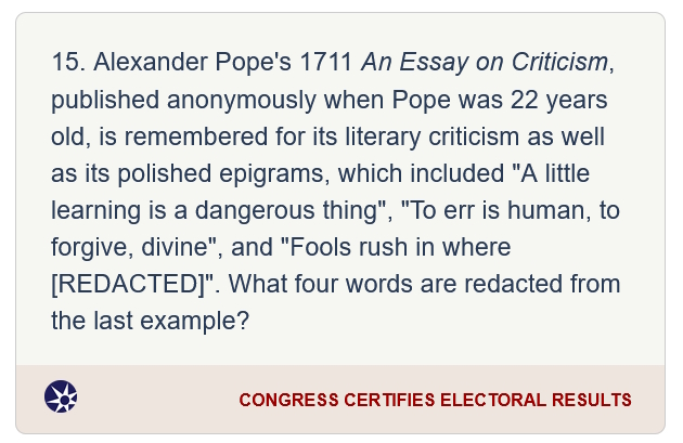 LearnedLeague's tweet image. #LL96 #bestwronganswers